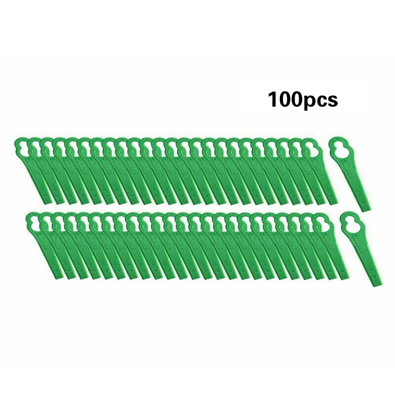 100Pcs Plastic Trimmer, Replacement Garden Lawn Mower for Grass Cutting Blade Garden Tool