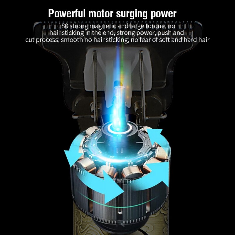 Elektrische Tondeuse Tondeuse Professionele Mannen Kapper Haar Snijmachine Oplaadbare Draadloze Baard Trimmer Haircutter