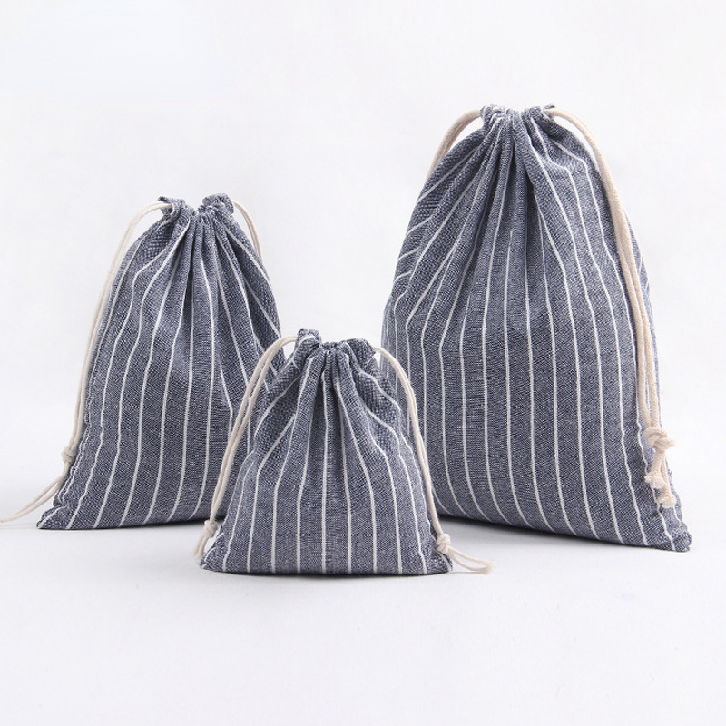Cotton Linen Drawstring Cosmetic Bag Bag Travel Luggage Packing Pouch Storage Bags for Wedding Christmas Jewelry Packaging