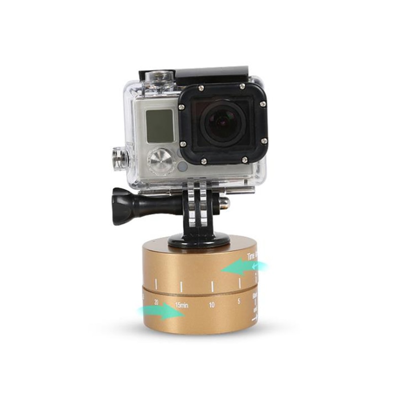 Cabezal de trípode giratorio de 360 grados, temporizador automático, cabeza de trípode para fotografía, retraso de inclinación, Timelapse para Gopro, teléfono móvil