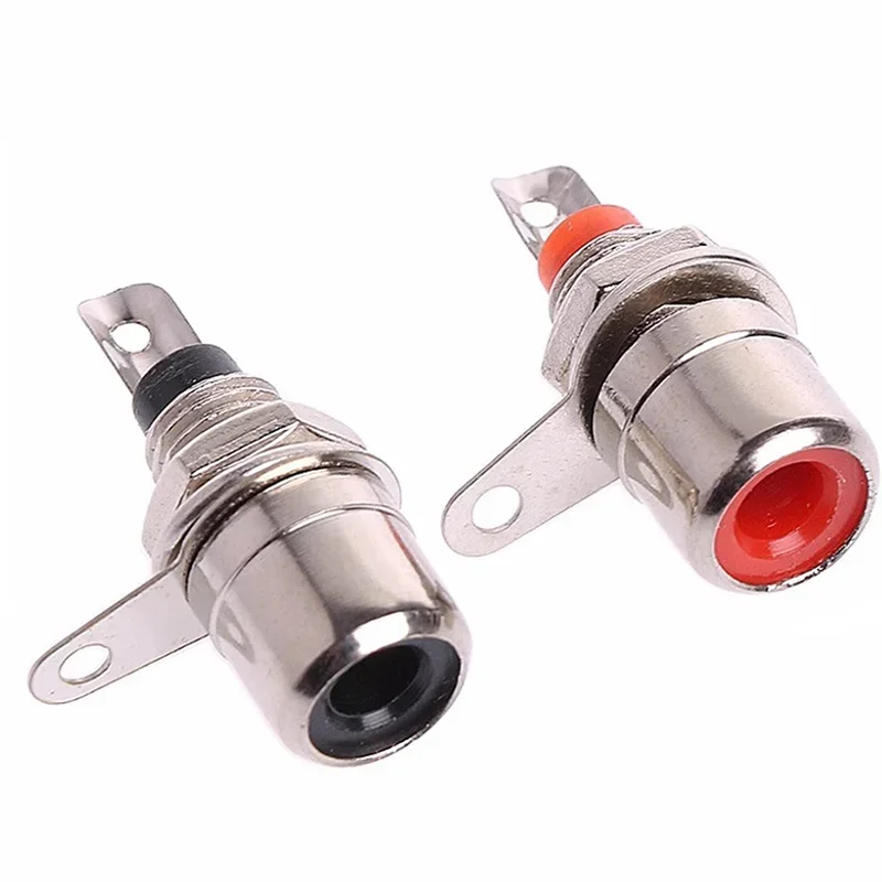 20/100Stck rca Buchse Adapter RCA Audio- Jack Stecker Vernickelt RCA Stecker Tafel montieren Buchse