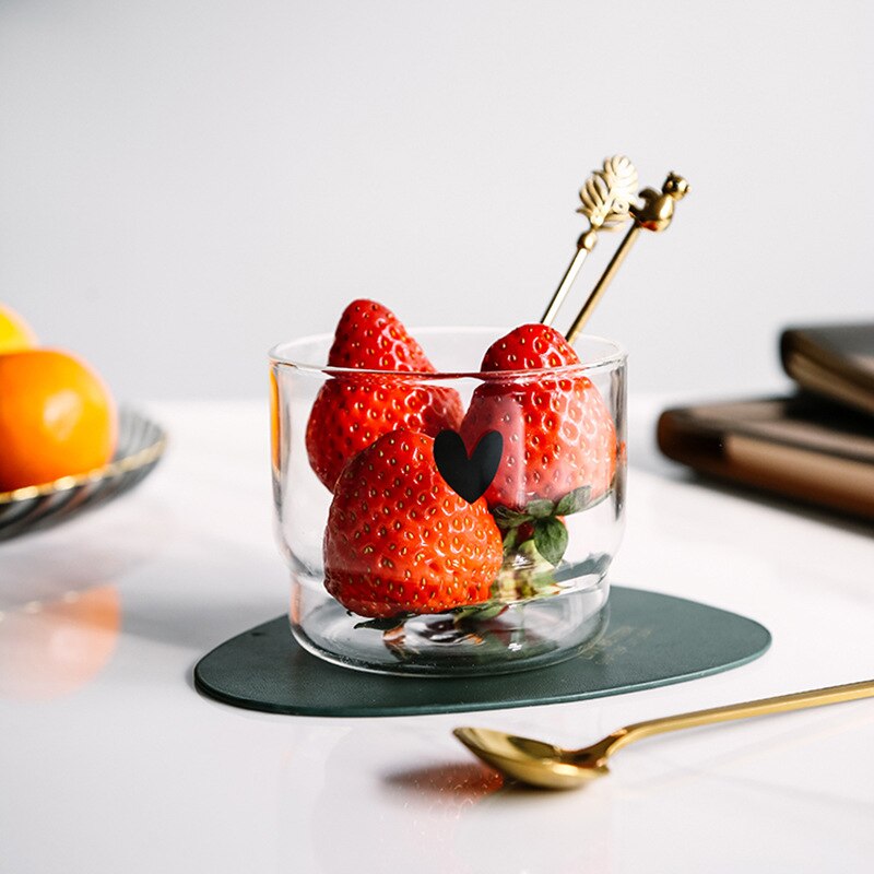 Transparante Glazen Beker Espresso Ijskoffie Mok Aardbei Melk Thee Schattige Kopjes Drinkware Tumbler Whiskey Cocktail Wijn Borrelglas