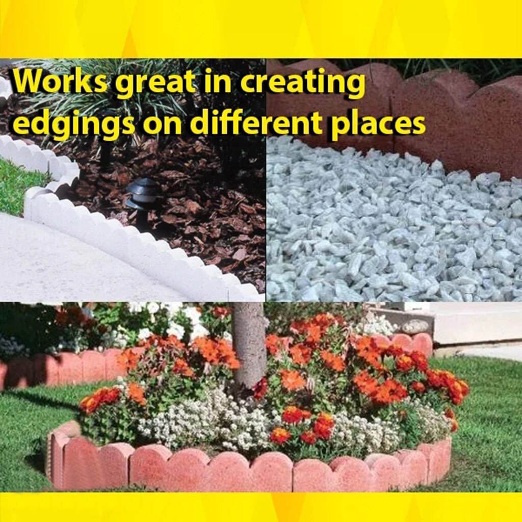 Brick Edgings Block Mold Garden Fencing Flowerbed Mould Decor