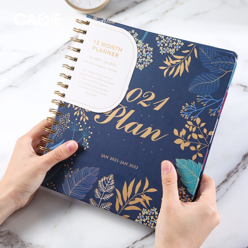 English Planner B5 Notebook Business Coil Notebook Daily Weekly Monthly Plan Notepad Office School Stationery Supplies