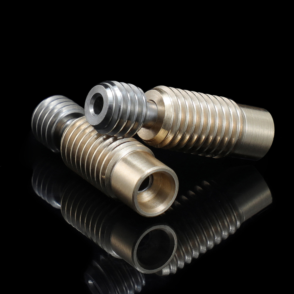 3DSWAY Bi-Metal V6 Heat Break All Metal Heatbreak Titanium Alloy Brass M6 Thread M7 Smooth Throat for 3D Printer Parts