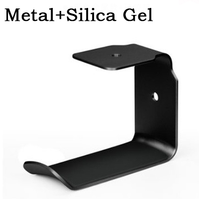 Universal metall stark klibbig hörlurar headset hängare hörlursställ krok för bord säng vägg hörlurshållare ställ: Hörlurshållare -13