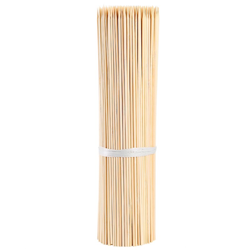 100 stk 50cm*5mm bambusspyd engangs grillspyd i naturligt træ træpind grilltilbehør bar fest restaurant redskaber