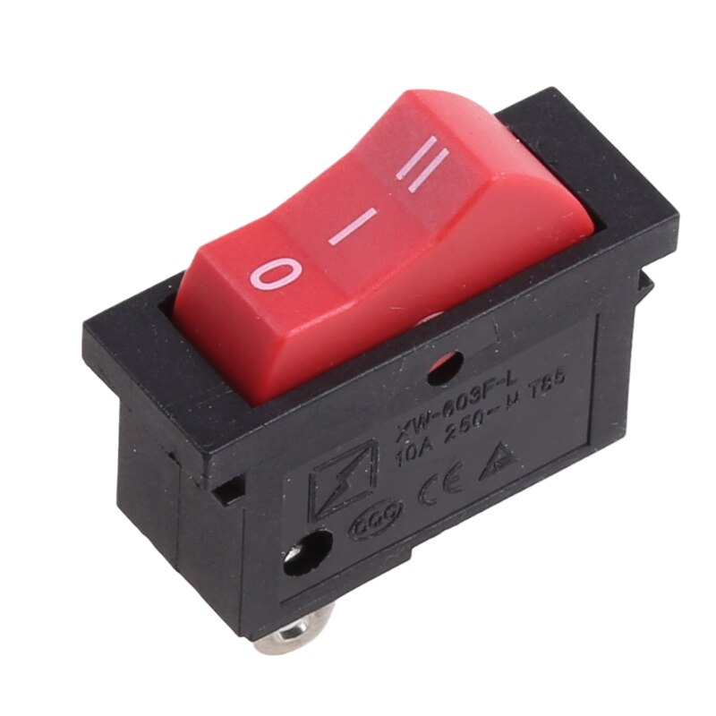 D0AB Hair Dryer Parts 3 Pin 3 Position Rocker Switch ON/Off Rocker Switch Black Red