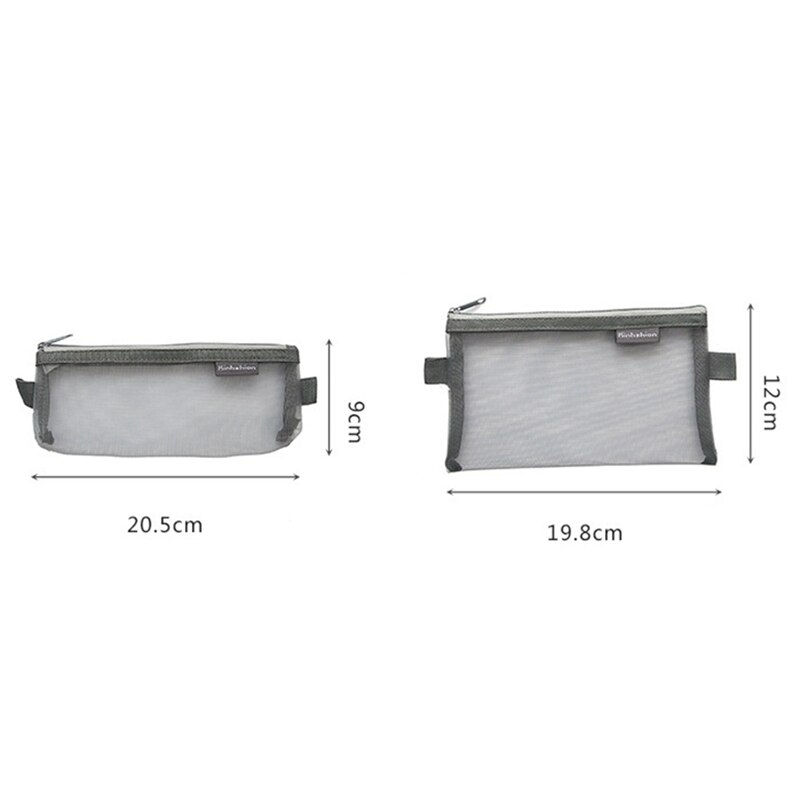 1Pc Nylon Mesh Potlood Gevallen Eenvoudige Stijl Pencilcase School Pen Geval Levert Kawaii Etui Voor Kantoor Doos Potloden pouch