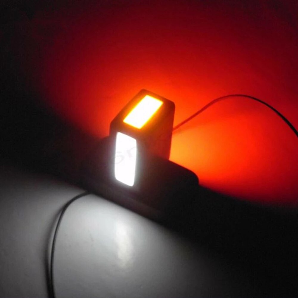 Lámpara LED de 3 caras para coche, camión, remolque, caravana, luz lateral de contorno, luces externas, 12-24V, ámbar color rojo y blanco, 1 par