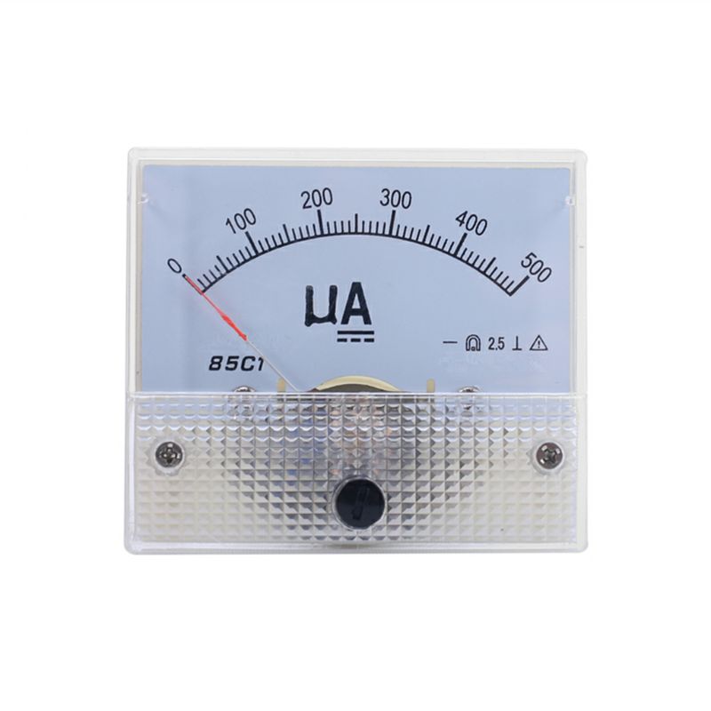 DC 85C1 μA Analog Current Meter Panel Dial Current Gauge Pointer Ammeter 50-500 T8WE