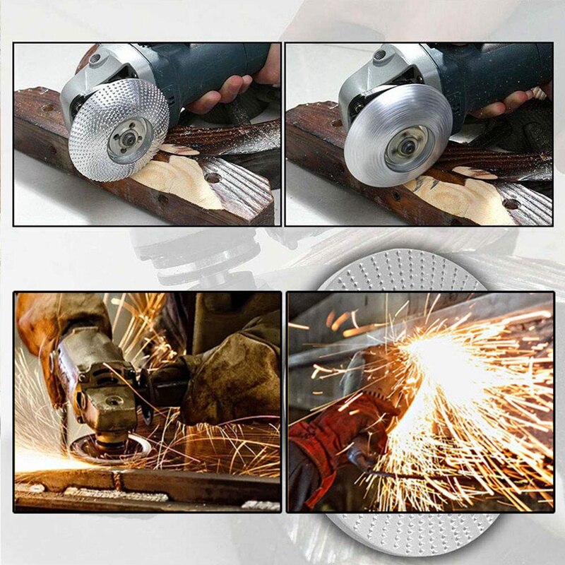 Angle Grinder Disc, Wood Carving Disc Grinding Wheel Sanding Abrasive Grinder Disc with 5 Pieces Sanding Grinding Wheel