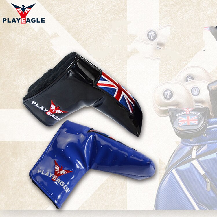 PLAYEAGLE Golf Putter Cover Blade Magnetic Golf Putter Cover Straight Rod Putter Golf Putter Cover Headcover PU Leather Cover