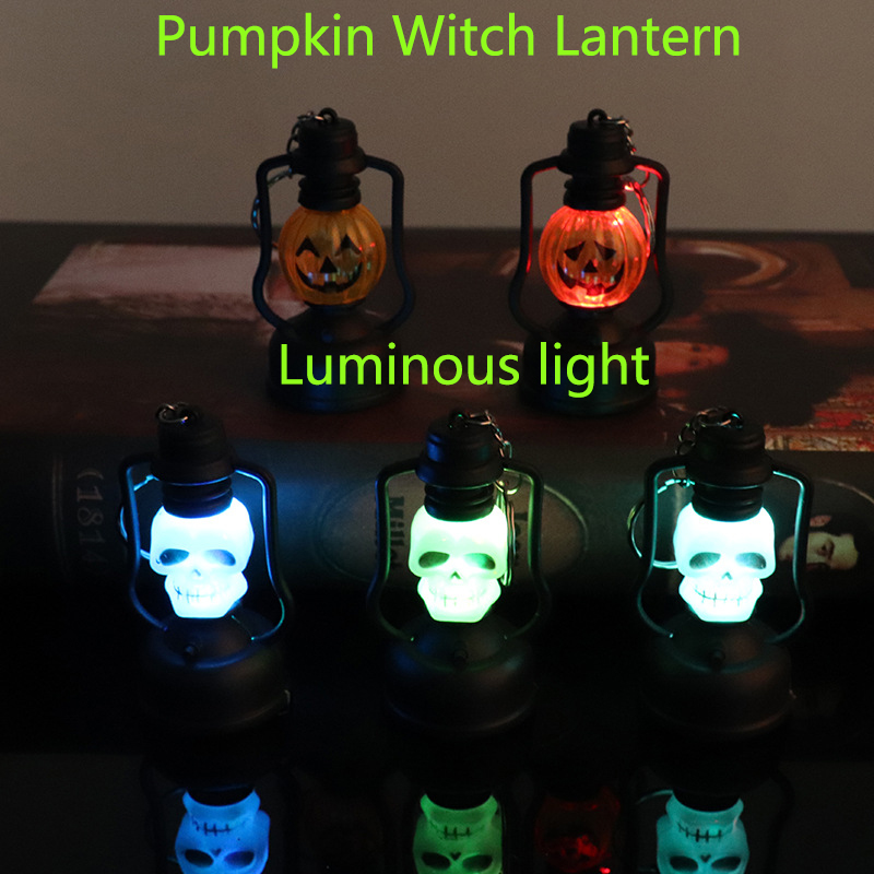 Halloween pumpa skelett huvud lykta häxa ljus bar ktv köpcentrum scen arrangemang skrivbordsdekoration rekvisita 8 x 4cm