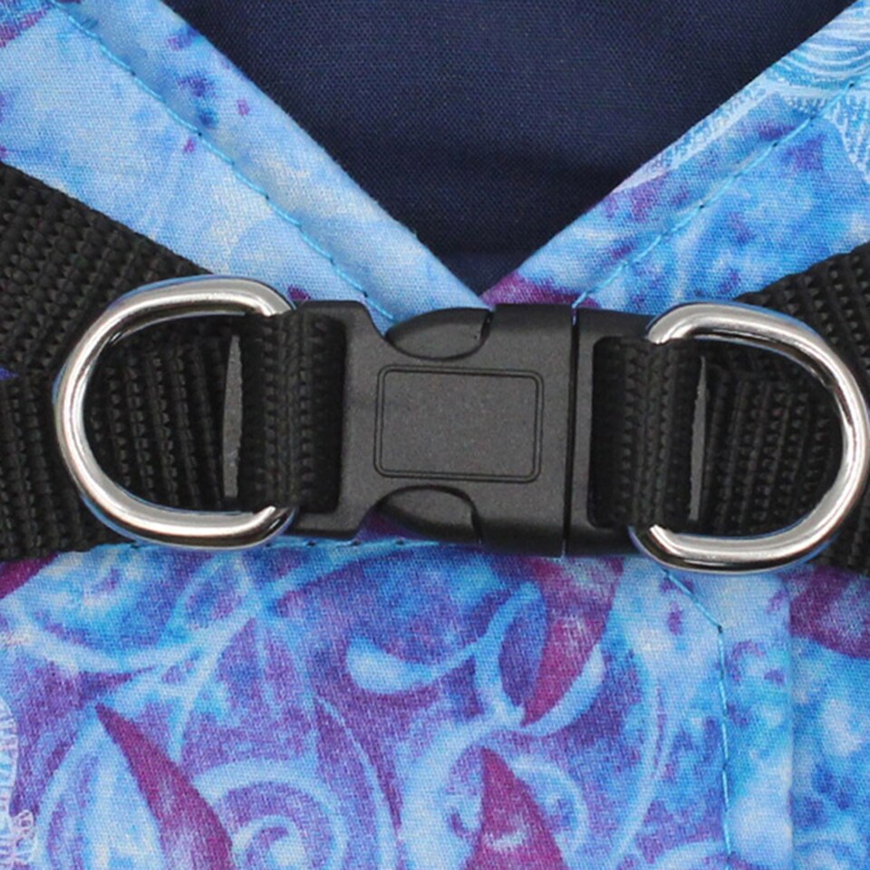 Copetsla One Piece Dog Harness Ocean printing Vest Puppy Cat Harnesses Reflective pet Walking Lead Leash soft dog chest strap