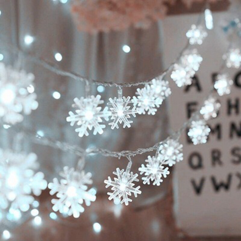 Weihnachten Gebühr Licht Schneeflocke LED Schnur Licht Girlande Dekoration für Zuhause Weihnachten Santa Claus Neujahr Ornament