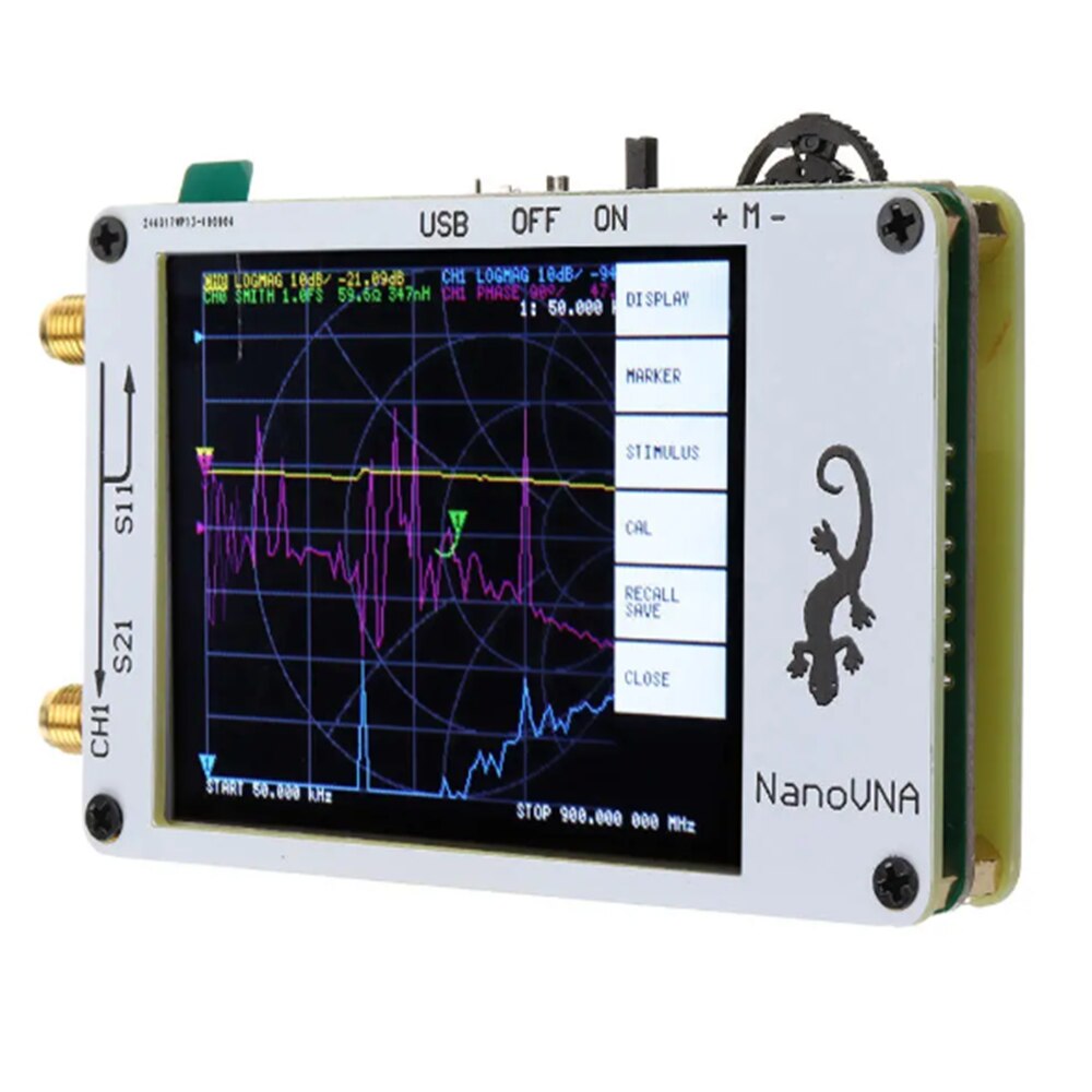 Analyseur d'antenne numérique portatif, écran tactile, nas Vector Network, 50KHz-900MHz, HF VHF UHF, mesure des ondes stationnaires