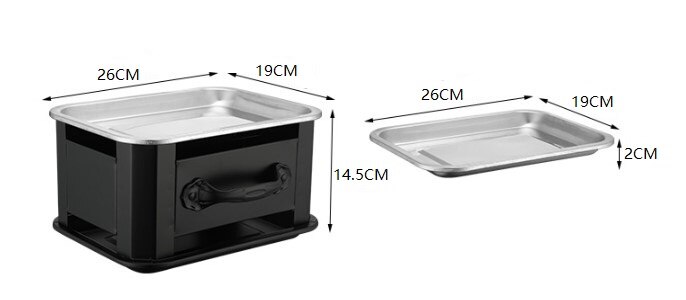 Portable bbq grill barbecue heating stove commercial restaurant heating insulation barbecue box One person table barbecue 26*