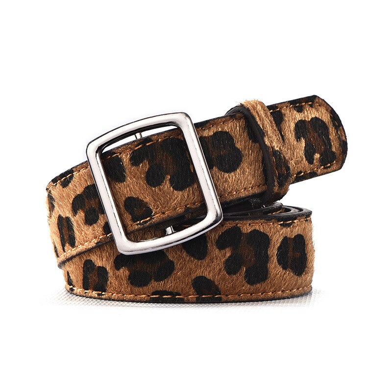Vrouwelijke Luipaard Riem Snake Skin Zebra Print Dunne Paardenhaar Tailleband Pu Lederen Gouden Ring Hart Pin Metalen Gesp Dames Riemen