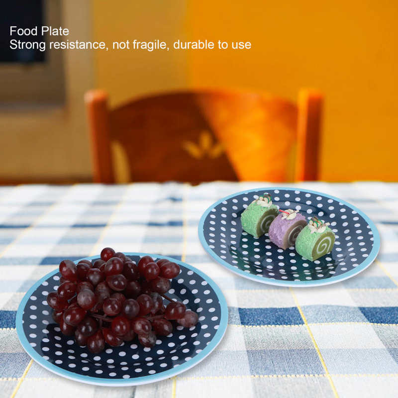 Salad Plates 4Pcs 9in Food Dish Fruit Salad Dessert Plate Tableware Kitchen Accessory for Home