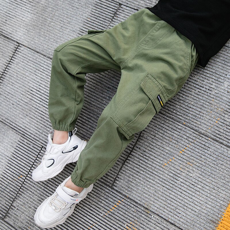 Pantalons Cargo pour garçons, vêtements décontractés, pour adolescents de 4, 6, 7, 8, 10, 12, 13, 14 ans, printemps et automne