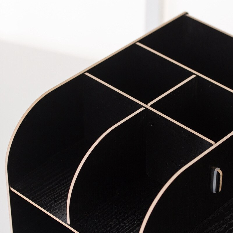 Wood Desk Organizer Office Pen Holder Wooden Sorter with Drawer Organizer Pen Pencil Organizer