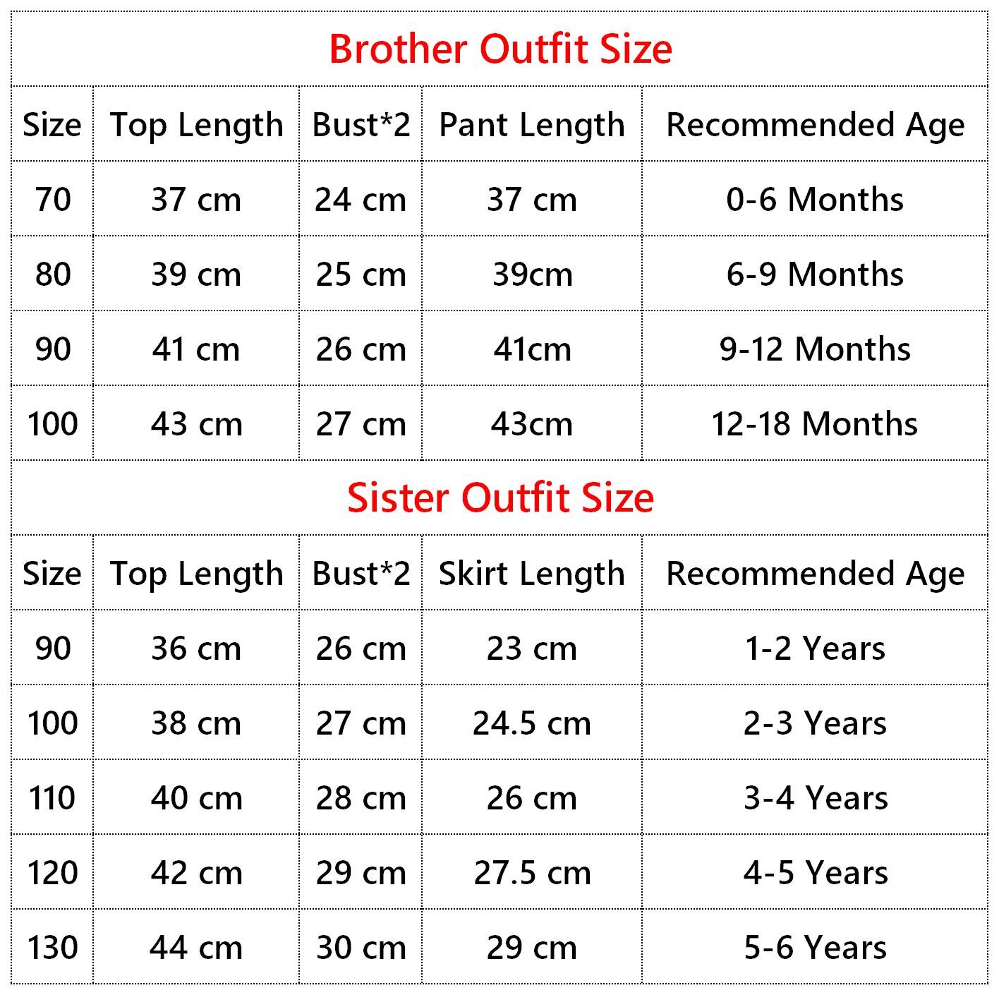 Baby Kids Baby Jongen Fashon Kleding Set Bijpassende Kleding Broertje Romper Algehele Grote Zus Rok Outfits Set 0-6 Jaar