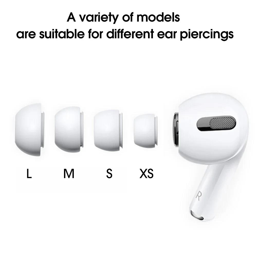 Soft Silicone Ear Tips for Apple Airpods Pro 1st 2nd generation Air pods Protective Earbuds Cover Noise Reduction Hole Ear-pads