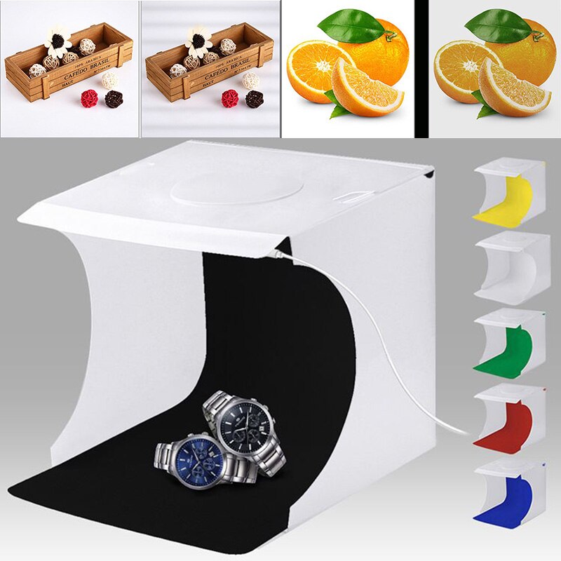 Folding Portable Light Photo Lighting Studio Shooting Tent Box With Backdrops