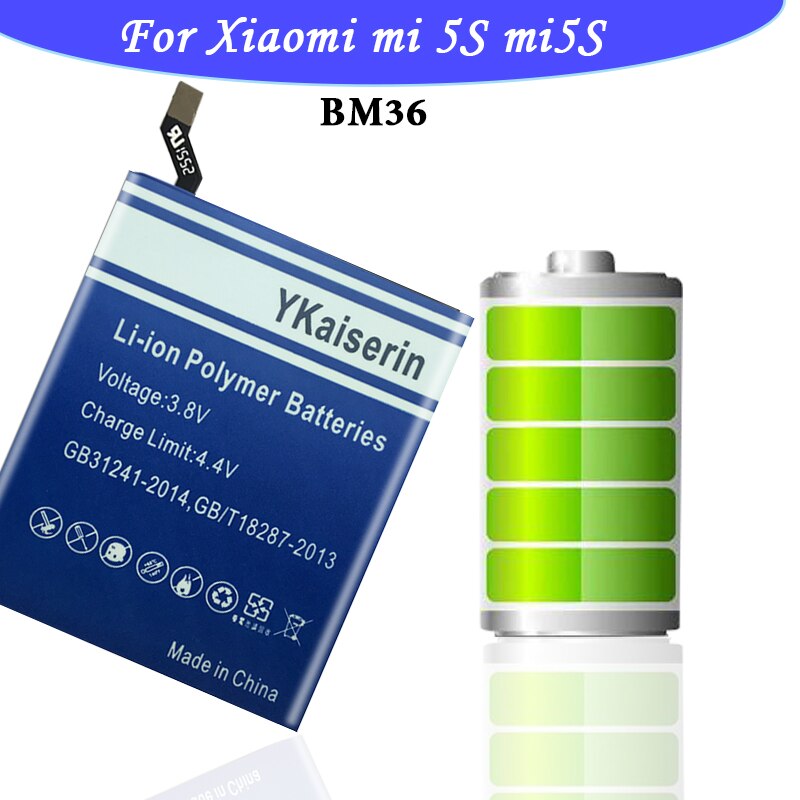 Batería BM36 para Xiaomi 5S Mi5S, batería de teléfono móvil R Xiaomi 5S Mi5S, Bm36 BM 36, 5000mAh + código de seguimiento