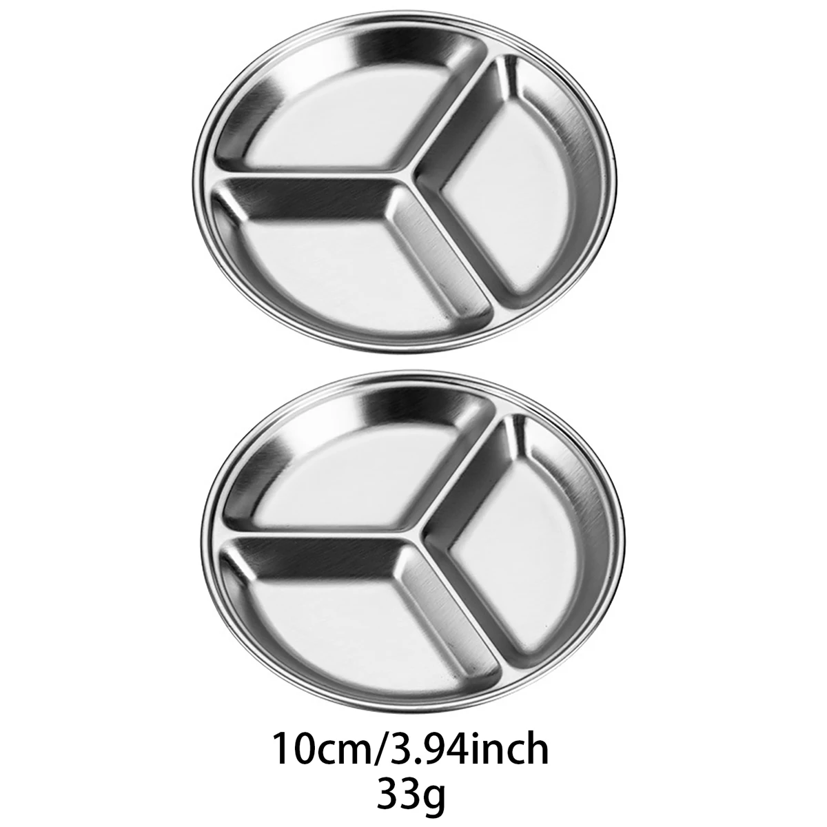 2pcs/set Korean Style Barbecue Dipping Dish Stainless Steel Circular Grid Plate Thickened Golden Sauce Dish Snack Plate: PURPLE