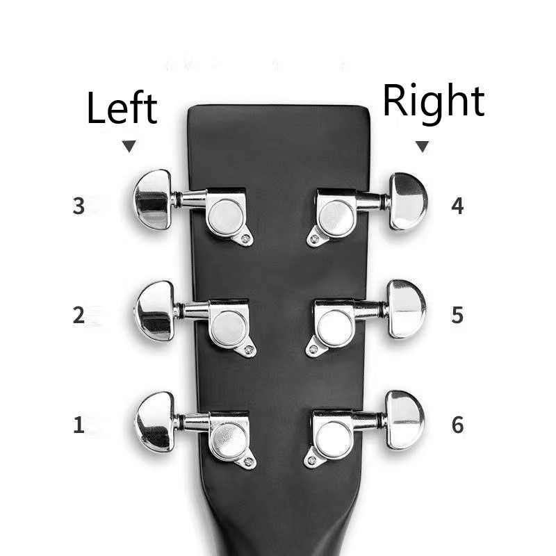 Clavijas de afinación de cuerdas de guitarra izquierda/derecha, semicerradas/todas cerradas, sintonizador de botones, cabezales de máquina, accesorios de guitarra, 1 Uds.