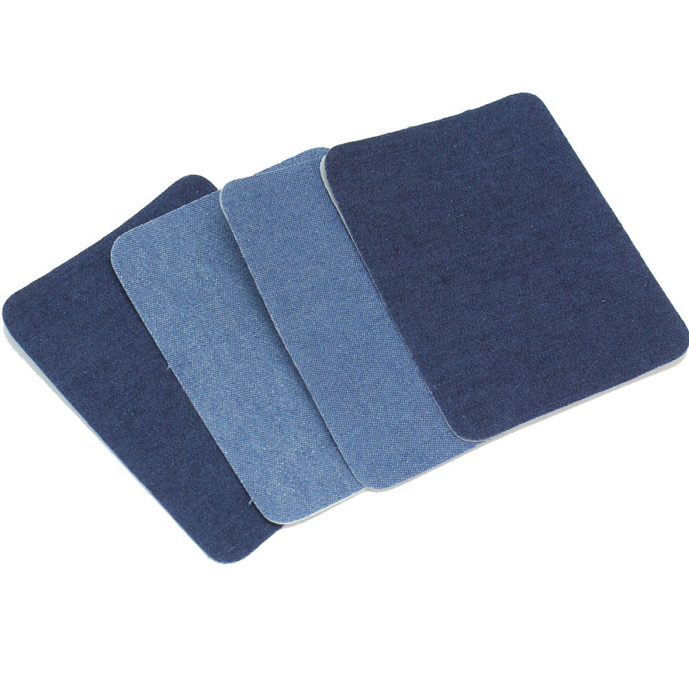 4 Stuks Denim Jeans Patches Lichtblauw/Donkerblauw Patches Met Zelfklevende Kleding Trui Diy Craft Repaire Naaien accessoires