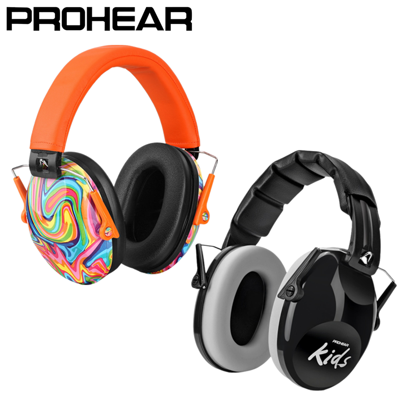 PROHEAR Kids Earmuffs Set Passive Noise Reduction Ear Protection for Children Autism Cartoon Print Ear Muffs Hearing Protectors