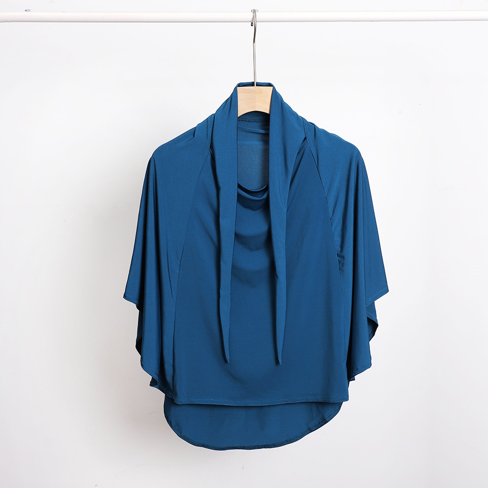 Ramadan Spring Summer Breathable Ironless Hijabs Long Instant Hijab Woman Ready To Wear With Face Masks Ready to Wear Hijabs: LIGHT GINGER