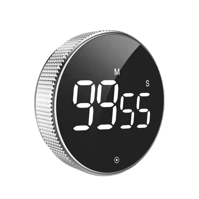 Magnetic LED Mute Kitchen Timer Digital Timer Studying Beauty Exercise Cooking Reminder Manual Countdown Alarm Clock: Default Title