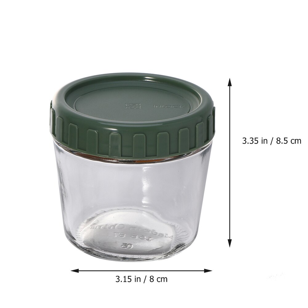 1 juego 2 uds. Vaso de almacenamiento sellado de vidrio lata Nido de Pájaro contenedor de almacenamiento de alimentos tarro para grano para casa Oficina cocina (amarillo + azul con