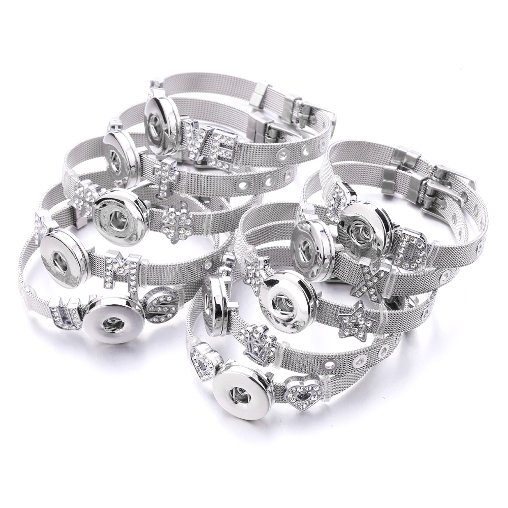 Verschillende Stijlen 20Mm 18Mm Drukknoop Bangle Diy Sieraden XH4007