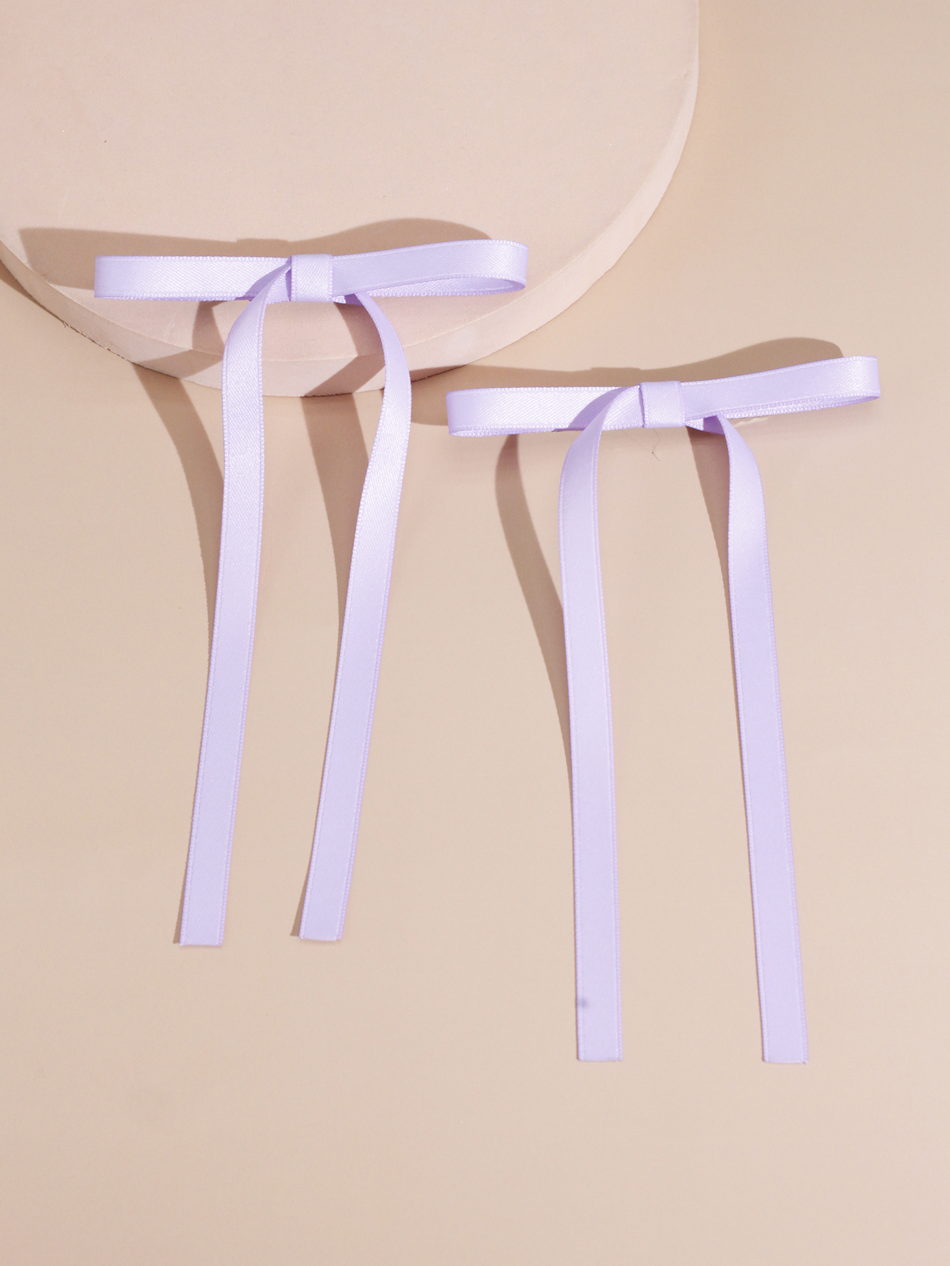 Lystrfac 2Pcs/Lot Fabric Hair Bow Hairpin for Women Girls Ribbon Hair clip Bow Top Clip Female Hair Accessories: PURPLE