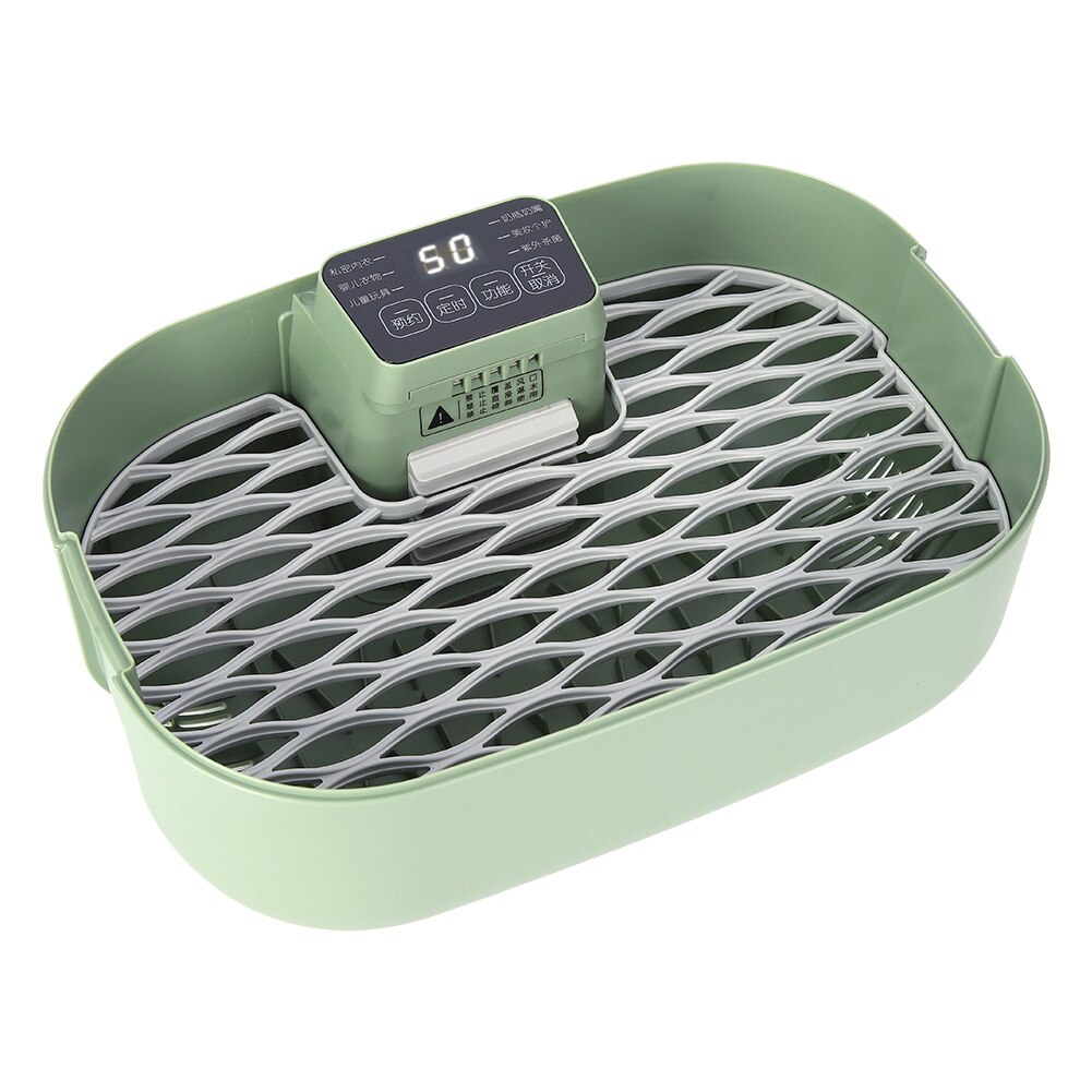 Mini Portable Clothes Dryer Box Household Underwear UV Cleaning Machine Small Clothes Pants Laundry Drying Machine CN 220V Green