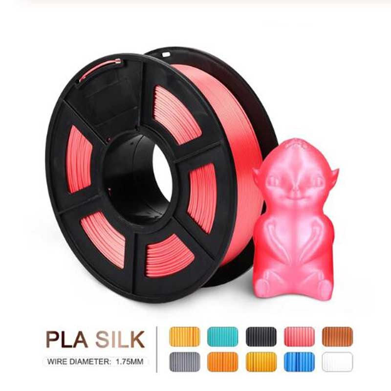 PLA di Seta 3D Filamento Stampante Rotolo di 1kg 1.75 millimetri Di Seta Texture 3d Materiale di Stampa di Plastica PLA Dimensione Precisione di +/-0.02 filamenti: Silk Red