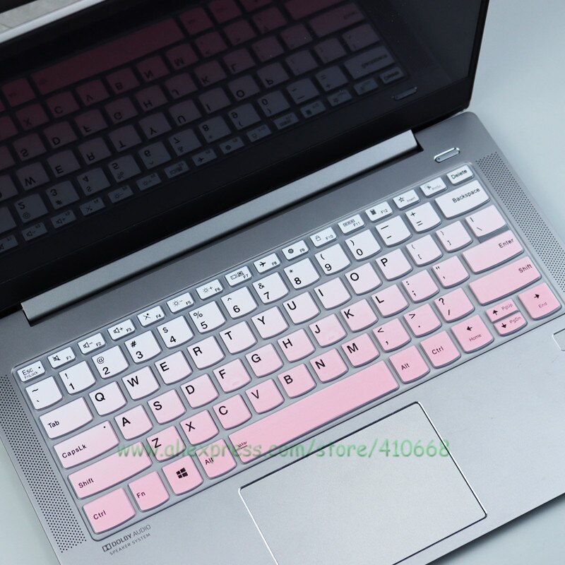 Dust cover Silicone Laptop Keyboard Cover Protector Skin For Lenovo Ideapad 5 pro Gen 6 14ITL6 14acn6 14acu6 14 inch (14" AMD): Gradual pink