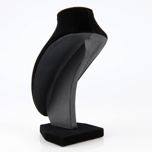 15*10Cm 1x Zwarte Sieraden Ketting Choker Display Stand Bust Hals Kleine Fluwelen Showcase Toon Stand