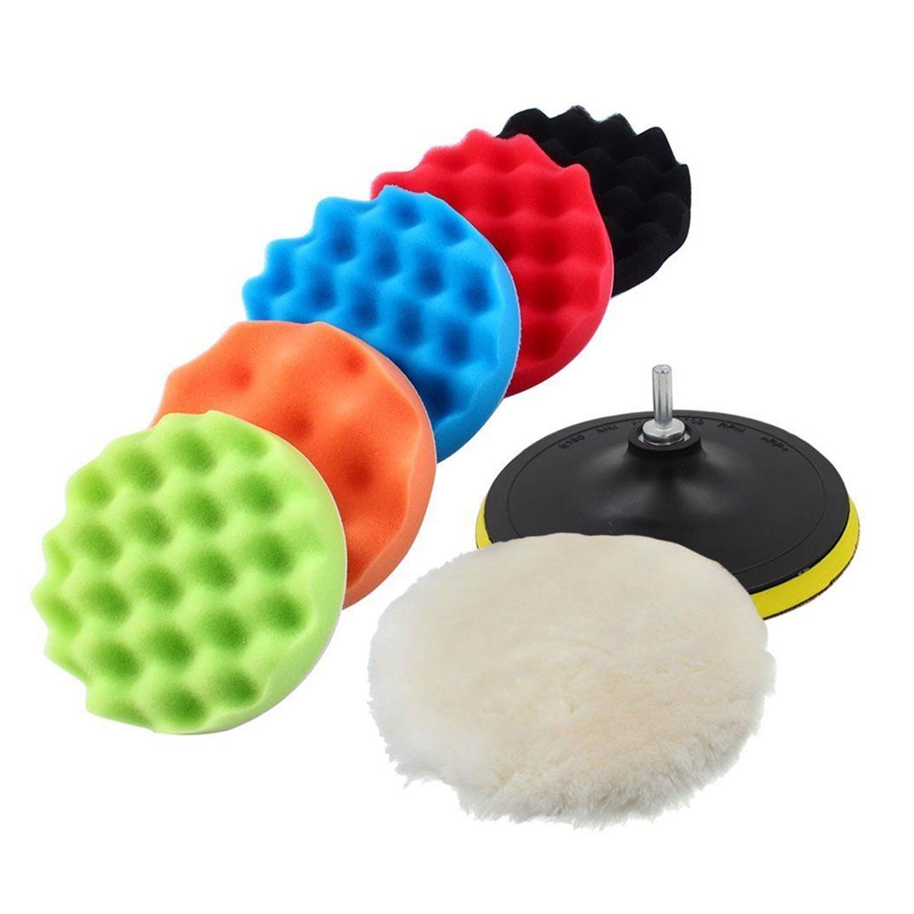 22pcs 3inch Polishing Sponge Pad Kits Waxing Sponge Wheel Polishing Disc Set M10 Polish Buffing Pad Electric Drill Accessories