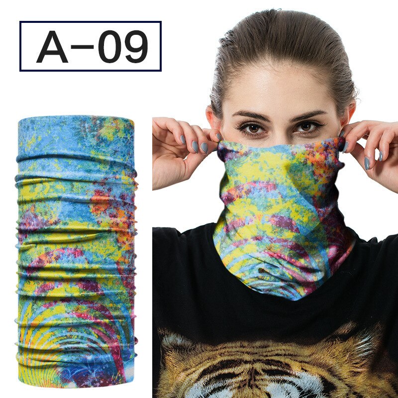 crâne flamme Bandana bandeau Sport vélo vélo Multi fonctionnel sans couture tubulaire magique Bandanas Tube anneau écharpe: A-09