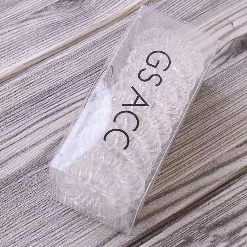Bandeau élastique en plastique pour cheveux, ligne téléphonique, anneau de cheveux en caoutchouc pour femmes et filles, accessoires pour cheveux: NO.9
