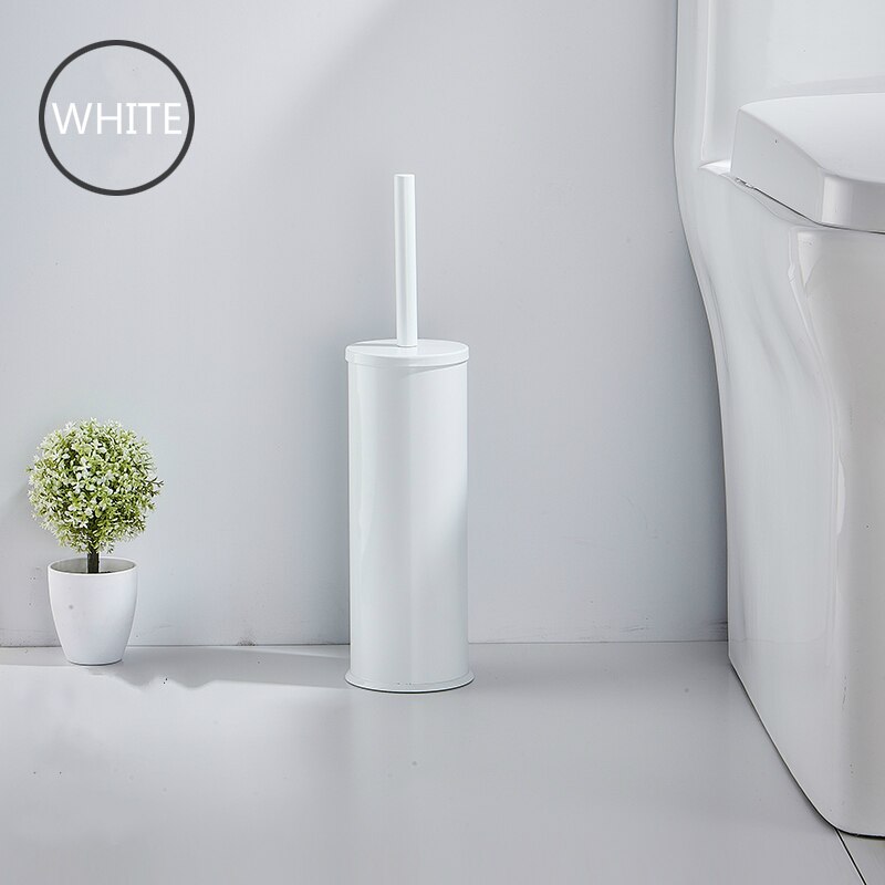 Ruimte Aluminunm Badkamer Accessoires Creatieve Wc Borstel Geborsteld Goud Toiletborstel Houder Stand Schoon Borstel Houder Matte Black: A-01