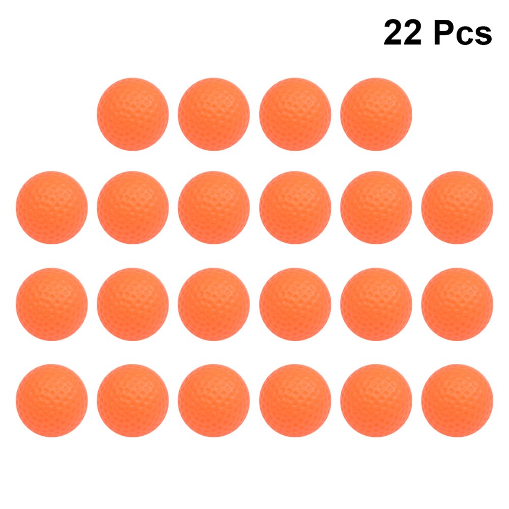 22 pièces balle de Golf balle creuse balle Non poreuse Golf balançoire aides à l'entraînement intérieur Double couche Golf pratique balles pour intérieur (blanc): Orange