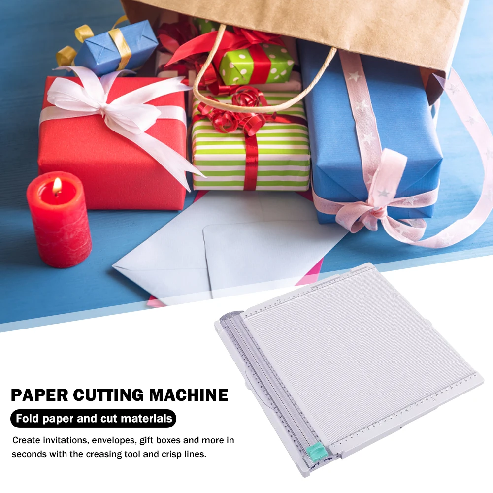 12x12 inches Portable Paper Trimmer Scoring Board Craft Paper Cutter Folding Photo Paper Cutting Machine DIY Scrapbooking Craft