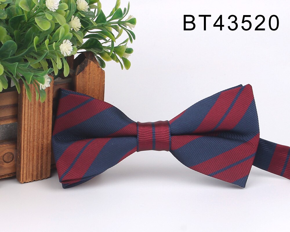 Claret Men Bow Tie Classic Jacquard Bowtie For Men Adult Striped Bow Ties For Business Wedding Butterfly Suits Cravats Bowties: Emerald Green